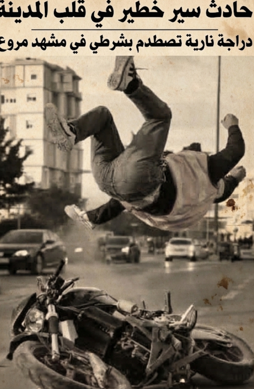 حادثة سير بين دراجة نارية وشرطي كيطرح بزاف ديال التساؤلات على القانون والحق في المغرب